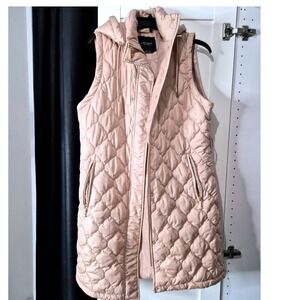 Kate Spade Quilted Puffer Vest Hooded Women's Large